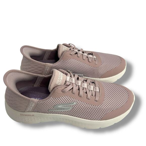 NEW Skechers Slip-ins Go Walk Flex Slip on Sneakers Size 8 Mauve Pink Walking - Picture 12 of 13